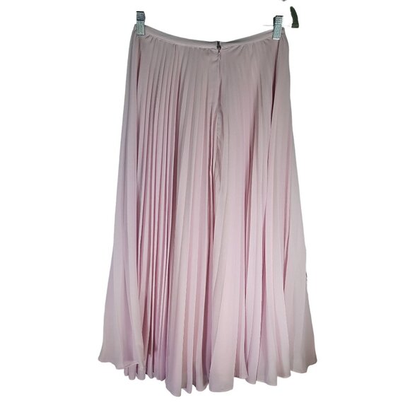 Rachel Parcell Blush Color Chiffon Pleated Midi Skirt - Picture 5 of 12